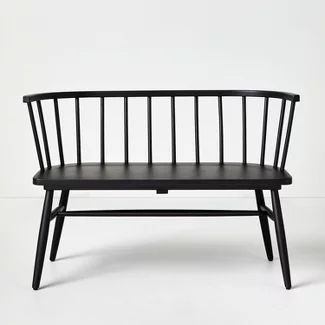 Target Brands : Ottomans, Stools & Benches : Page 2 : Target Black Entryway Bench, Shaker Bench, Wooden Dining Bench, Magnolia Furniture, Dining Bench Seat, Black Bench, Bench With Back, Hearth & Hand With Magnolia, Shaker Furniture