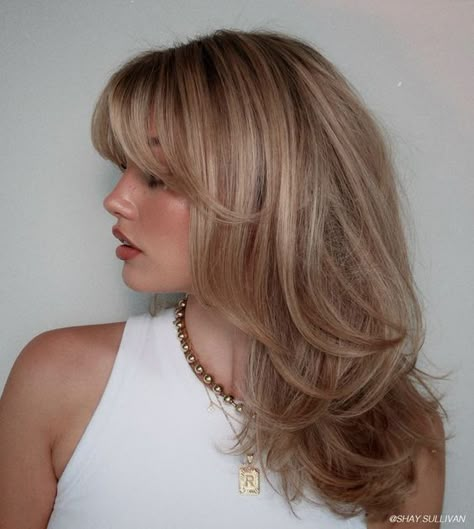 #hair #hair looks #haircut #bangs #wispy hairs #wispy long hair #curtainbangs #butterfly haircut #blondehair #brownhair #haircoloridea #fashion #beautiful #haircuts 2023 #hair #hair looks #haircut #bangs #wispy hairs #wispy long hair #curtainbangs #butterfly haircut #blondehair #brownhair #haircoloridea #fashion #beautiful #haircuts 2023 Trending Women’s Haircuts, Long And Short Layered Hair, Midlength Haircuts 2023, 90s Hairstyles Jennifer Aniston, Haircuts That Make You Look Older, Heavy Angles Hair, Medium Length Haircut For Heavy Women, Medium Length Haircut With Layers And Bangs Round Faces, Trending Hairstyles With Bangs