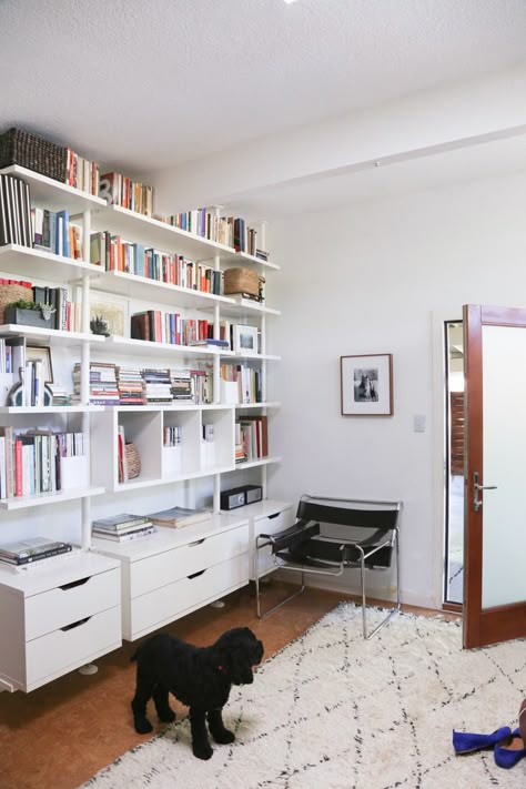 Our Home Office (and Friday Links) - Hither and Thither Stolmen Ikea, Elvarli Ikea, Dream Bookshelf, Nordli Ikea, Ikea Elvarli, Ikea Closet System, Ikea Bookshelf Hack, Ikea Closet Organizer, Billy Ikea