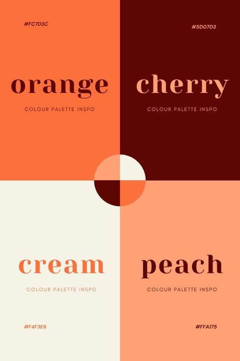 Two Complementary Colors, Bold Pallete Color, Bold Colour Palette Inspiration, Celebratory Color Palette, Colour Of 2025, Sunset Hex Codes, Popular Color Combinations, Luxury Brands Color Palette, Pastel Orange Palette