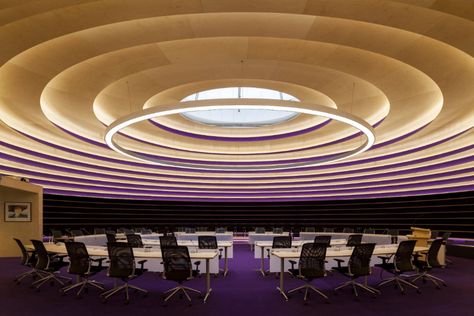 3xn Architects, Beautiful Ceiling Designs, Circular Ceiling, Cars Bmw, Architectural Competition, Hall Interior, Ceiling Treatments, Ceiling Light Design, Architecture Magazines