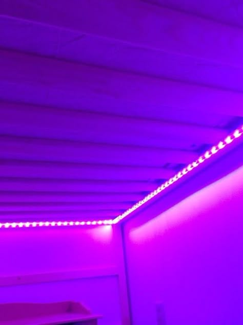 Led Room Lighting, Led Room, Purple Lights, Kura Bed, Led Lighting Bedroom, Neon Room, New Room Ideas, Lighting Bedroom, Ikea Hackers