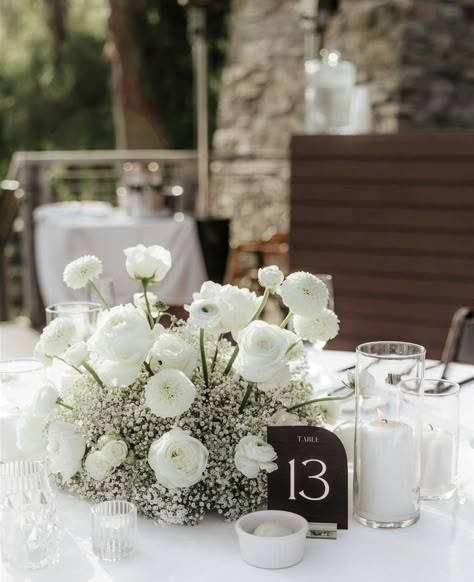 Babies Breath Wedding, Babies Breath, Wedding Vision Board, 2025 Wedding, Event Floral Design, Wedding Vision, Black And White Wedding, Wedding Table Settings, Wedding Centerpiece