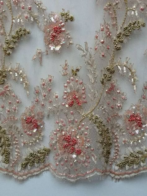 Tambour Beading, Tambour Embroidery, Beadwork Embroidery, Beading Embroidery, Couture Embroidery, Crazy Quilting, Ribbon Embroidery, Embroidery Inspiration, Beautiful Embroidery