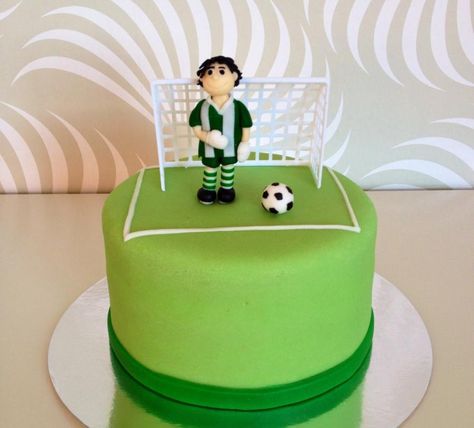 Goalkeeper cake - Cake by Dasa Hockey Goal, Soccer Cake, Teen Cakes, 3d Cakes, Football Birthday, Birthday Cake Kids, Cake Inspiration, Cake Cookies, Fondant