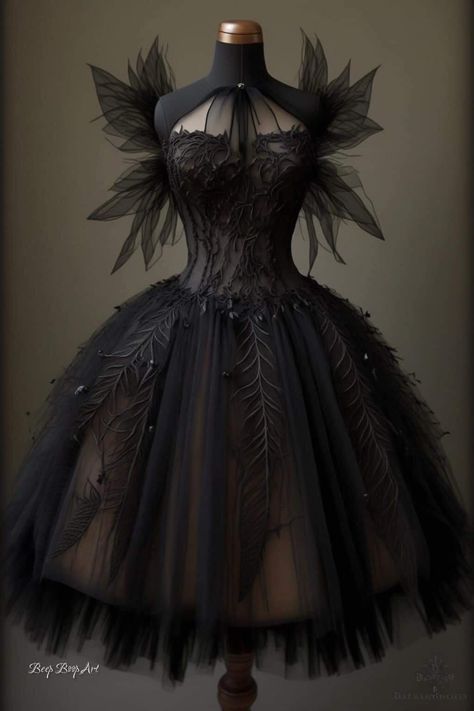 Poison Nightmares, Crow Core, Gothic Prom Dress, Gothic Prom, Pretty Quinceanera Dresses, Fantasy Dresses, Dresses Beautiful, Goth Dress, Prom Dress Inspiration