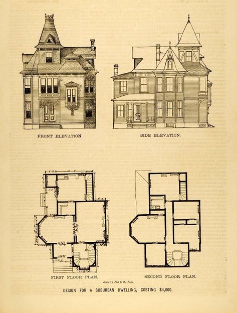 Small Victorian House Plans, Victorian Homes Floor Plans, Historical House Plans, Victorian House Floor Plans, Small Victorian House, Victorian Floor Plans, Victorian House Plan, Victorian House Plans, Victorian Style House