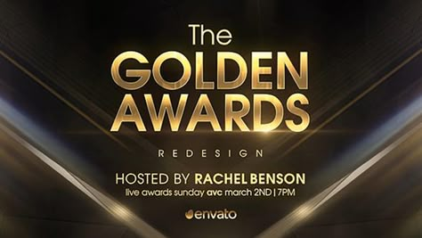 Golden Awards, Award Poster, 3d Modeling Tutorial, Awards Night, Award Ceremony, Logo Reveal, Title Design, After Effects Projects, Key Visual