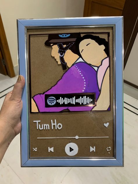 Rockstar Painting Ideas, Tum Ho Rockstar, Spotify Polaroid Painting, Spotify Playlist Painting, Rockstar Painting, Spotify Drawing Aesthetic, Spotify Polaroid, Rockstar Poster, Diy Sketches