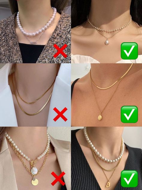 Looking to add a touch of elegance to your wardrobe? Want to know how to layer pearl necklaces for a trendy and fashionable look? This article offers tips and advice on how to style multiple pearl necklaces in a way that adds sophistication and charm to any outfit. Discover different techniques and ideas for combining and layering pearl necklaces, and learn how to choose the right pearls and lengths to create a stylish, eye-catching look. Pearl Necklace Outfit, Capsule Wardrobe Jewelry, Jewelry Hacks, Necklace Outfit, Fashion Vocabulary, Trending Necklaces, Jewelry Accessories Ideas, Classy Jewelry, Jewelry Essentials