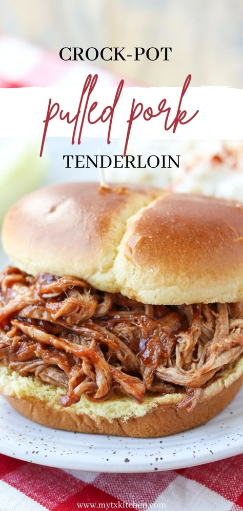 Crockpot Bbq Pulled Pork Tenderloin, Crockpot Pulled Pork Tenderloin Recipes, Crock Pulled Pork, Pork Tenderloin Recipes Pulled Pork, Pulled Pork Pork Loin Crock Pot, Pulled Pork Loin Crock Pot Recipes Easy, Pull Pork Crock Pot Recipes, Crockpot Recipes Bbq Pulled Pork, Pulled Pork From Tenderloin