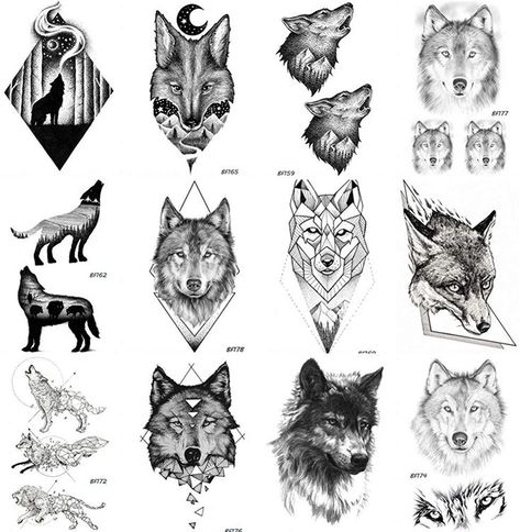 Mens Owl Tattoo, Geometric Wolf Tattoo, Small Wolf Tattoo, Wolf Tattoos Men, Totem Tattoo, Tier Tattoo, Wolf Tattoo Sleeve, Wolf Totem, Geometric Wolf