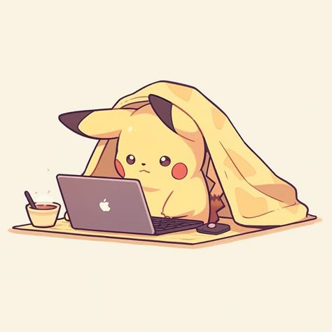 Pikachu Wallpaper Laptop, Pikachu Wallpaper For Laptop, Pichu Wallpaper, Pikachu Cute Wallpaper, Minimalistic Laptop Wallpaper, Pokemon Wallpaper Laptop, Pokemon Wallpaper Pikachu, Pikachu Eating, Pikachu Icon