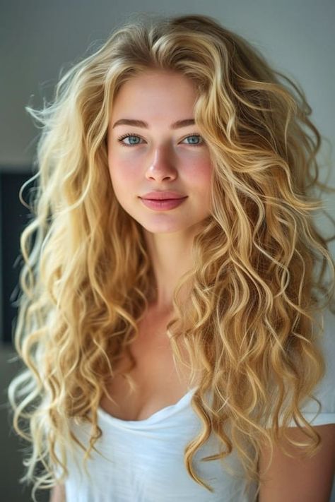 Blonde volumized curly layers on long hair. Gray Curls, Long Layered Haircut, Layered Pixie Cut, Castor Oil For Hair Growth, Layered Curls, Layered Haircuts With Bangs, Haircuts For Long Hair With Layers, Haircuts For Medium Length Hair, Oil For Hair Growth