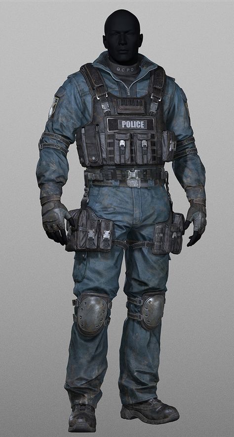 Tactical Gear Outfit, Swat Uniform Drawing, Security Guard Uniform Design, Army Clothes Drawing, Swat Concept Art, Tactical Wear Drawing, Tactical Vest Drawing, Swat Character Design, Army Tactical Gear