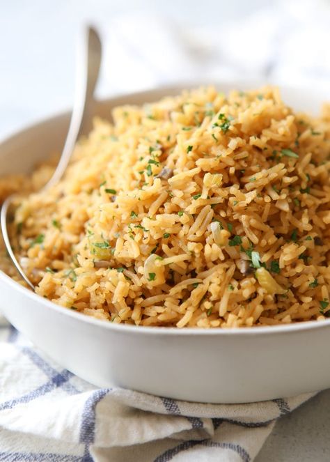 Classic Rice Pilaf - Completely Delicious Rice Pilaf With Vermicelli, Best Rice Pilaf, Vegetable Rice Pilaf, Easy Rice Pilaf, Caribbean Rice, Homemade Turkey Gravy, Caribbean Foods, Rice Sides, Completely Delicious