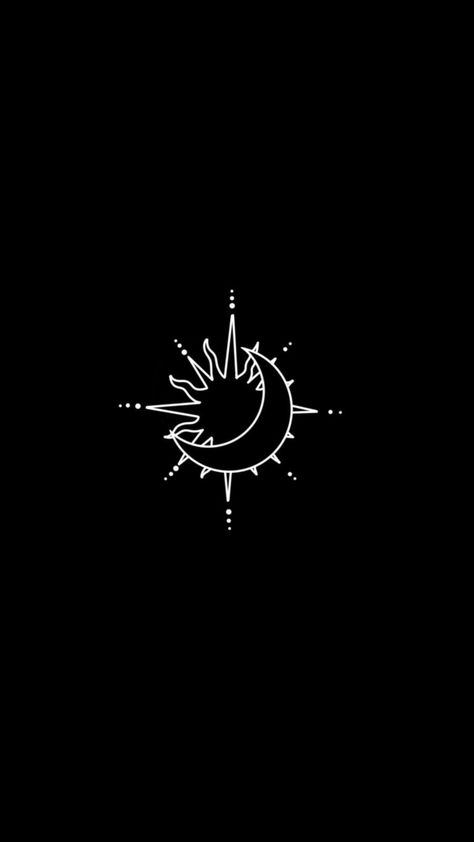 The Sun And The Star Aesthetic, Sol And Luna Wallpaper, Black Wallpapers Aesthetic, Moon And Sun Aesthetic, Moon And Sun Wallpaper, Sun And Moon Logo, Black Minimalist Wallpaper, Sun And Moon Aesthetic, Sol And Luna