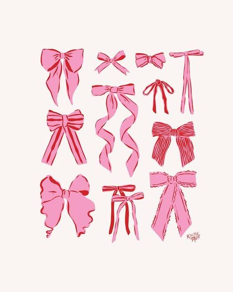 Bows Wallpaper Mac, Ribbon Poster Design, Ribbon Illustration Graphics, Bow Art Design, How To Paint Bows, Christmas Bow Illustration, Bow Icon Aesthetic, Valentines Illustration Design, Bow Graphic Design