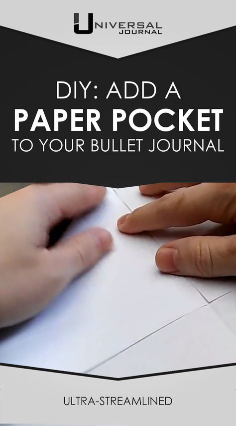 Card Pocket Diy, Notebook Pocket Diy, Making Pockets For Journal, Book Pocket Diy, How To Make A Pocket Out Of Paper, Diy Journal Pockets, Journal Pocket Ideas, Paper Pockets Diy, Pocket Bullet Journal