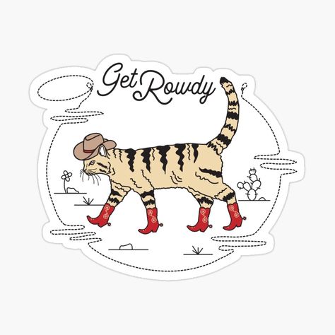 Cowboy Cat Tattoo, Cowboy Boots Drawing, Cat Cowboy, Learn To Tattoo, Cat Boots, Perfect Pictures, Cactus Cat, Hat Print, Drawing Inspo