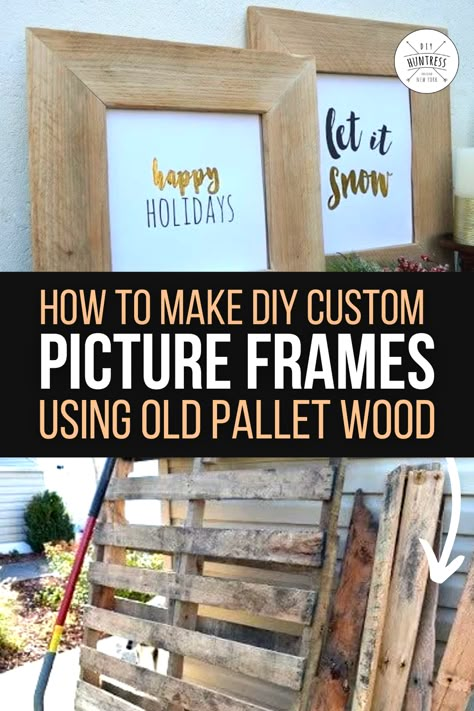 How To Make A Wood Picture Frame, Diy Wooden Frames Ideas, Pallet Wood Picture Frame Diy, Diy Wood Picture Frame, Diy Wooden Frames Picture, Wooden Picture Frames Diy, Pallet Wood Picture Frame, Pallet Frames Picture Diy, Scrap Wood Picture Frames