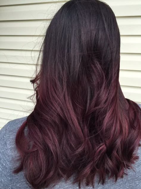 Burgundy Balayage Long Hair, Wine Hair Colour For Indian Skin, Wine Red Ombre Hair, Hair Colour For Indian Skin Brown Ombre, Burgundy Hair Colour For Indian Skin, Hair Colours For Indian Skin Tone, Ombre Burgundy Hair, Burgundy Ombre Hair, Ombre Red Hair