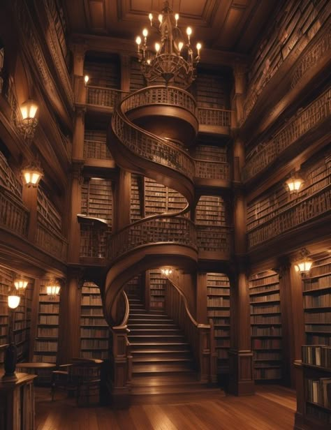 Library With Spiral Staircase, Giant Victorian Mansion, Massive Library Aesthetic, Mansion Library Aesthetic, Massive Home Library, Hidden Library Aesthetic, Big House Library, Spiral Staircase Library, Castle Aesthetic Library