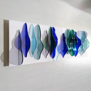 Acrylic Sculpture Artworks, Wood Block Wall Art, Wood Block Wall, Beachy House, Block Wall Art, Modern Wall Sculptures, Matric Farewell, 3d Art Sculpture, Painted Wood Walls