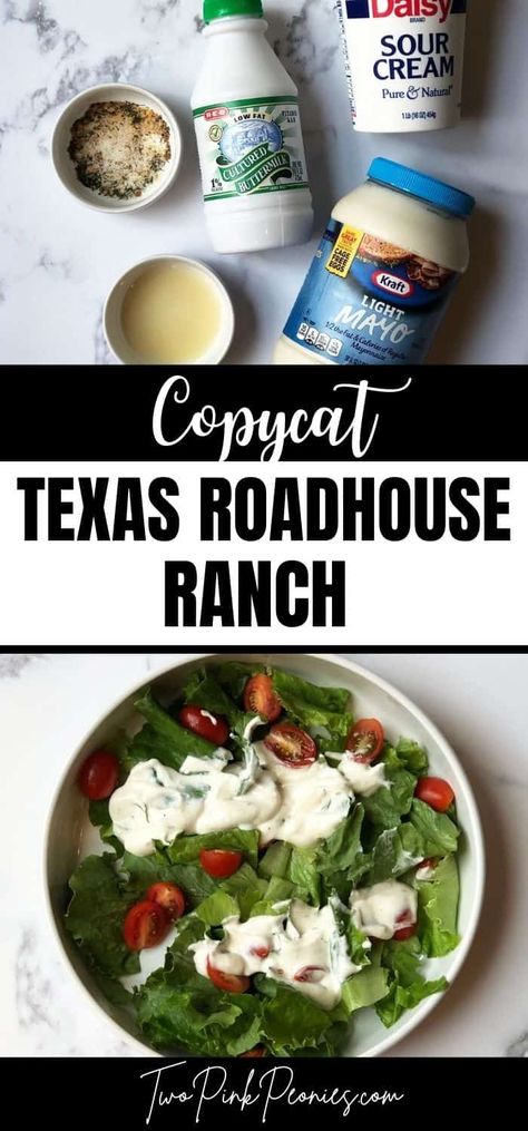 Texas Roadhouse Ceaser Dressing Recipe, Copycat Runza Ranch Dressing, Texas Roadhouse House Salad Recipe, Texas Road House Ranch Dressing, Old Country Buffet Copycat Recipes, Denny's Ranch Dressing Recipe, Texas Roadhouse Recipes Copycat, Texas Roadhouse Salad, Texas Soup