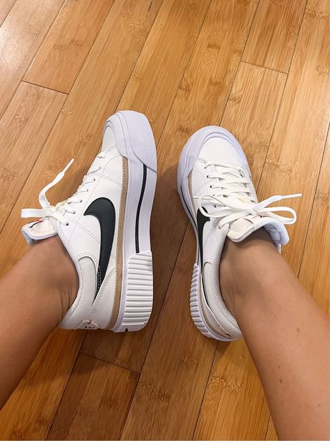 Nike Court Legacy Lift curated on LTK Nike Women's Court Legacy Lift Platform Shoes Outfits, Court Legacy Sneaker Outfit, Platform Shoes Outfits, Nike Court Legacy Outfit, Nike Legacy Court, Nike Court Legacy Lift, Court Legacy Lift, Nike Court Legacy, College Clothes