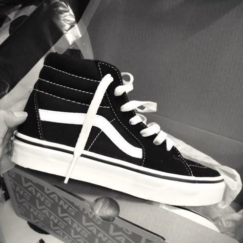 Nike High Tops Shoes, High Vans Shoes, Black High Vans, Vans Black High Tops, Van High Tops, Sk8 High Vans, Puma Sneakers Outfit, High Tops Vans, Vans Shoes High Tops