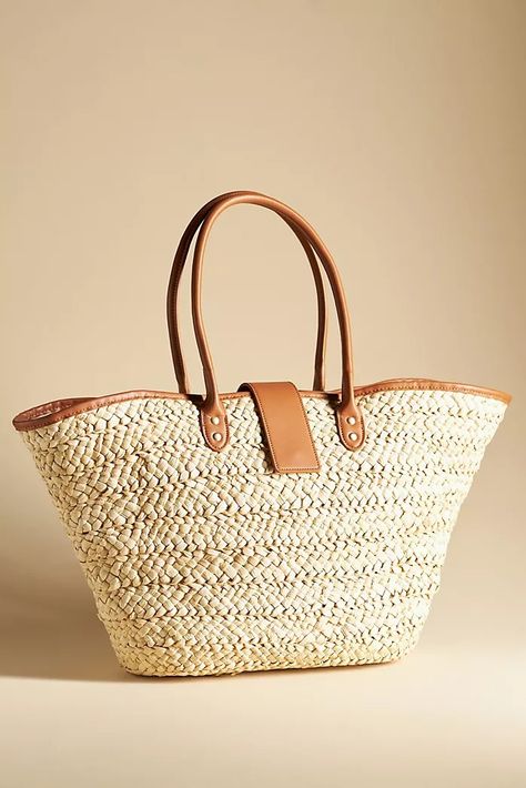 Raffia & Straw Bags | Anthropologie Women Vacation, Shopping Tote Bags, Vacation Clothes, Resort Wear For Women, Straw Beach Bag, Beach Vacay, Oversized Tote Bag, Straw Tote Bag, Perfect Handbag