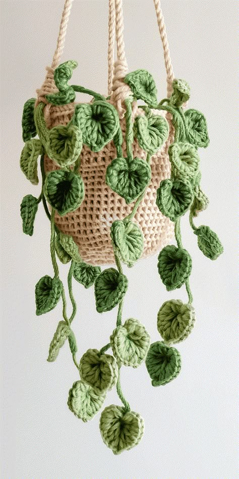 Fun Monstera Leaf Crochet Planter Pattern Plants Crochet Pattern Free, Crochet Patterns Plants, Cute Crochet Flowers, Free Plant Crochet Patterns, Plants Crochet, Succulent Crochet Free Pattern, Crochet Hanging Plants Free Pattern, Crochet House Plants Patterns Free, Easy Crochet Decor