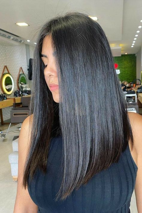 Very Long Bob, Angled Haircut, One Length Haircuts, Angled Hair, One Length Hair, Angled Bob Hairstyles, Straight Hair Cuts, Long Bob Haircuts, Shoulder Length Hair Cuts