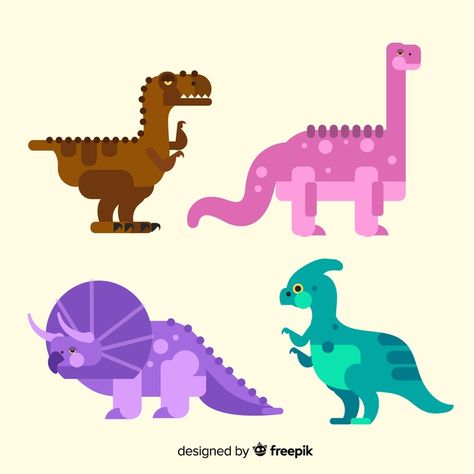 Dinosaur Illustration Art, Dinosaur Graphic Design, Chibi Dinosaur, Geometric Dinosaur, Dinosaur Vector, Dinosaur Collection, Animal Templates, Owl Vector, Digital Alphabet