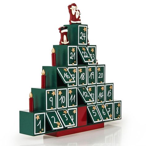 Traditional Wooden Christmas Advent Calendar Countdown For Kids, Reusable Advent Calendar, Christmas Countdown Diy, Countdown Gifts, Wooden Advent Calendar, Advent Calenders, Christmas Calendar, Wooden Candles, Funny Christmas Gifts