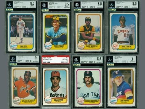 I thought it would be fun to put together a list of the most valuable baseball cards from 1981. Because collectors are always on the lookout for new stuff, we decided to post an article that is useful.  This article features the 1981 baseball cards produced and manufactured by the company FLEER. If you are a collector or baseball fan you should know that fleer started the production of trading cards in the early #FleerBaseballCards Willie Mccovey, Robin Yount, Sports Photoshoot, Vida Blue, Rickey Henderson, Baseball Pitcher, Reggie Jackson, Nolan Ryan, Baseball Trading Cards