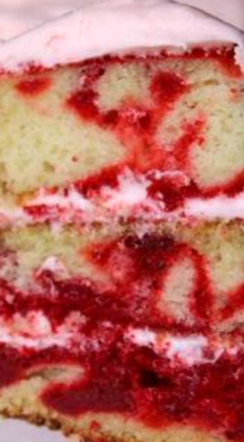 Strawberry Marble Cake ~ Everyone will love it! Vanilla Strawberry Marble Cake, Vanilla Strawberry Swirl Cake, Strawberry Marble Cake Recipes, Strawberry Marble Cake, Variety Cakes, Puree Strawberries, Strawberry Swirl Cake, Cakes Flavors, America Cake