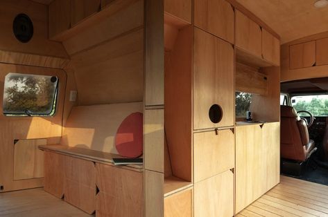 Plywood Van Interior, Small Mobile Homes, Van Inspiration, Converted Van, Van Project, Minivan Camper Conversion, Chevrolet Van, Converted Vans, Camper Bus