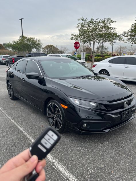 Honda Car Interior, Honda Cars Aesthetic, Dream Cars Honda, Matte Black Honda Civic, Car Decorations Interior Honda Civic, Black Honda Civic Hatchback, Cars For Teenagers Black, Cars To Get At 16, Honda Civic 2023 Black