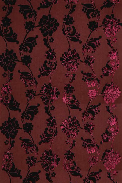 Anna French velvet floral wallpaper could add a touch of royalty in your rooms. Sustainable Aesthetic, Maroon Aesthetic, Burgundy Aesthetic, Shelf Door, Bookcase Shelf, Cabinet Dresser, Velvet Wallpaper, Stylish Interior, Shelf Liner