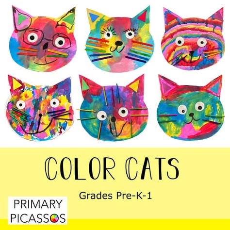 Primary Picassos | Teachers Pay Teachers Pre K Art, Fun Easy Projects, Tempera Paint Sticks, Art Lesson Plan, Grade 1 Art, School Instagram, First Grade Art, Kindergarten Art Lessons, Preschool Art Projects