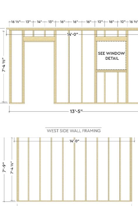 Framing Shed Walls, Framing A Door, How To Frame A Wall, How To Build A Wall With A Door, How To Build A Wall, How To Frame A House, Shed Framing, Building A Stud Wall, Door Framing