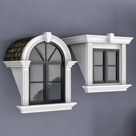 Exterior Cornice Design, Classic Window Design Exterior, Window Designs Exterior, Windows Exterior Design, Small Window Design, Window Exterior Design, Window Design Exterior, Classic Window Design, Front Window Design