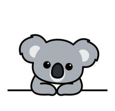 Koala Cartoon Drawing, Koala Rock Painting, Koala Painting Easy, Koala Cute Drawing, Cute Koala Drawing Easy, Koala Animation, Koala Bear Drawing, Cute Koala Drawing, Koala Doodle