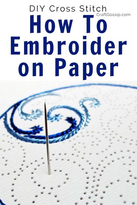 How To Embroider on Paper – Cross-Stitch Cross Stitch On Tshirt, Cross Stitch Sweatshirt Diy, Cross Stitch On Black Fabric, Washing Cross Stitch Projects, Paper Embroidery Tutorial, Preparing Cross Stitch Fabric, Paper Cross, Embroidered Paper, Fun Embroidery