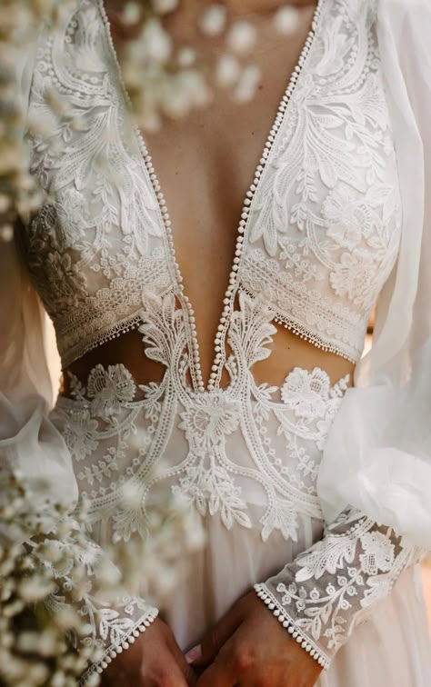 Boho Chic Wedding Dress, Boho Wedding Gowns, Chic Wedding Dresses, Reception Dresses, Kleinfeld Bridal, Boho Wedding Dresses, Boho Chic Wedding, Marrying My Best Friend, Sleeve Wedding Dress