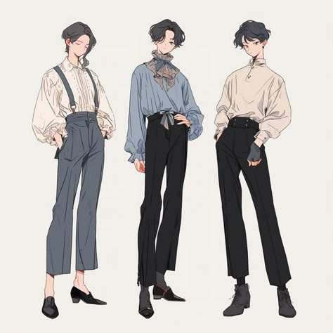 Loose Tie Reference, How To Draw Male Clothes, Men Outfit Reference, 2 People Standing Poses, Male Character Design References Clothes, Cute Male Outfits Drawing, Outfits For Ocs Male, Pose Reference Male Standing, Outfit Designs Male