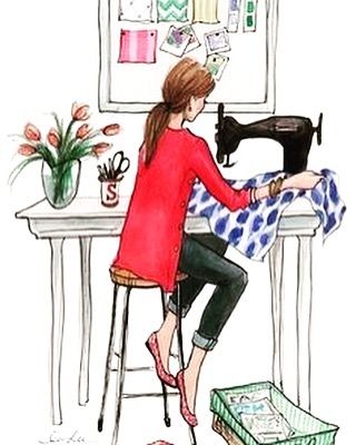 Mend Not Spend. Save Money, Work Less, Have More Time. Heather Stillufsen, Sew Ins, 자수 디자인, Art And Illustration, Sewing Art, Roman Shades, Sewing Room, Fashion Sketches, Fashion Drawing