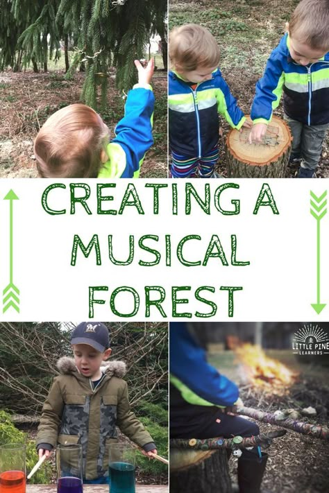 Get outside and make some noise! Turn your yard into a musical forest with these simple instruments. Forest School Area, Playing In The Woods, Forest Preschool, Nature Preschool, Forest Kindergarten, Forest School Ideas, Moon Activities, Outdoor Learning Activities, Forest School Activities